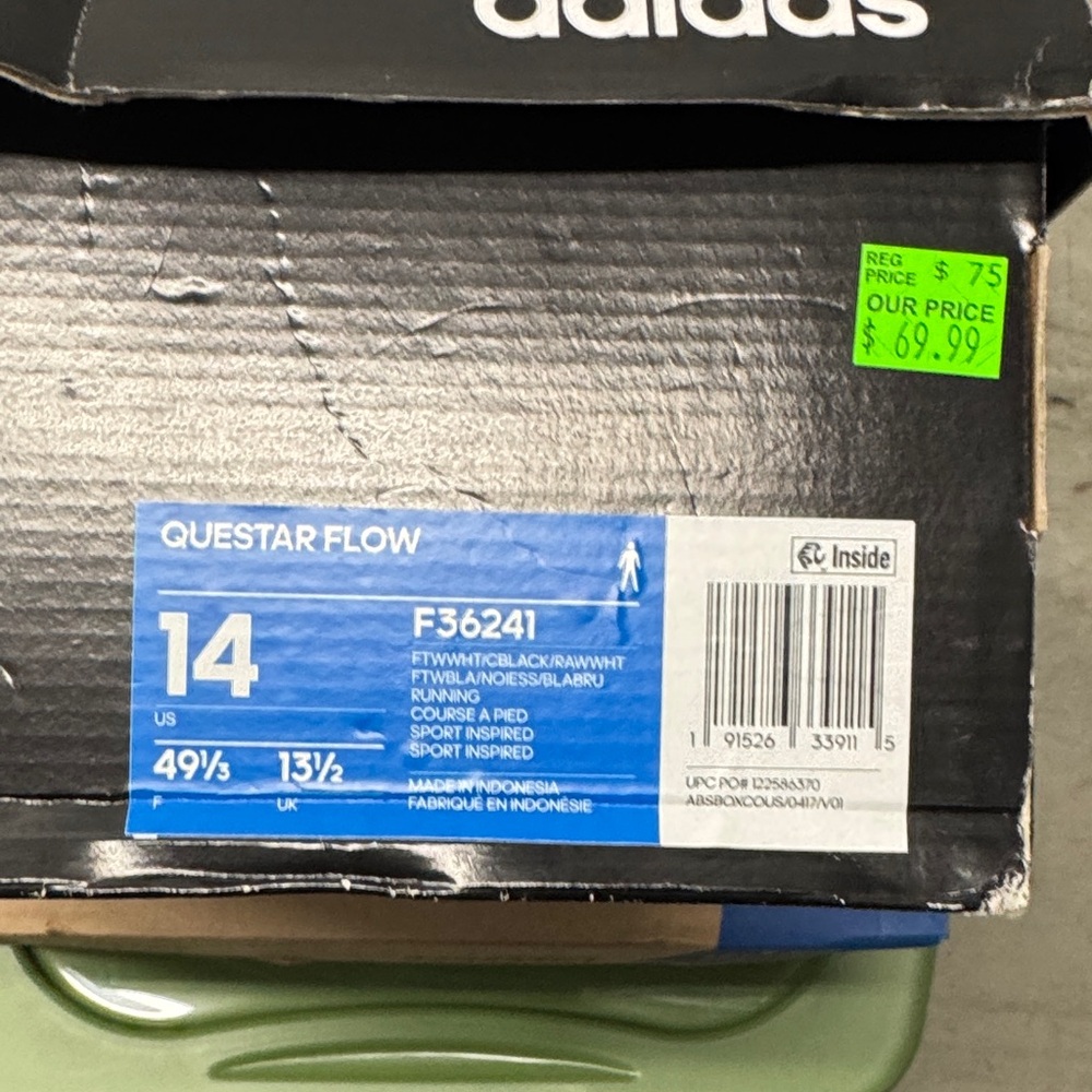 Adidas Questar Flow Shoes - Black and White